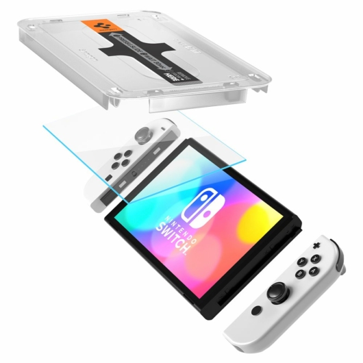 Spigen Nintendo Switch OLED Tempered kijelzővédő glass fólia, 2db  G05L1D1