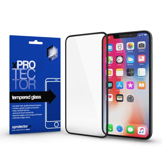 Tempered Glass full 3D (FG) kijelzővédő üveg - fekete kerettel - Huawei Mate 30 Pro készülékhez