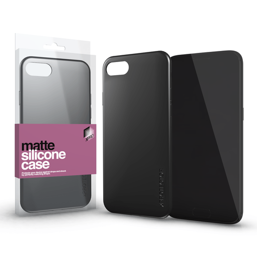 Ultra vékony matt szilikon tok - fekete - Huawei P40 Lite E készülékhez