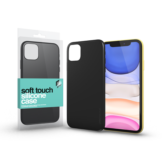 iPhone 12 Mini Soft Touch tok - fekete