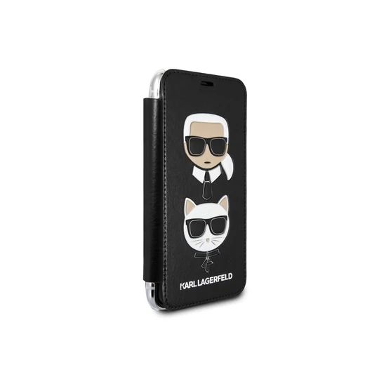 Apple iPhone XS Max KARL LAGERFELD KLFLBKI65KICKC Hátlap - Fekete
