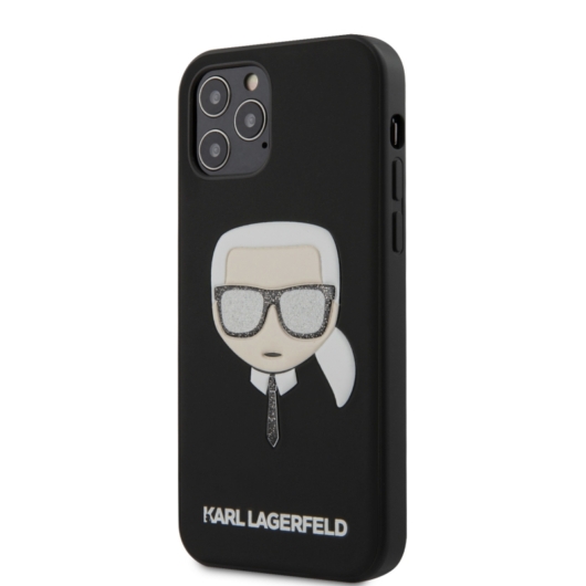 KARL LAGERFELD iPhone 12/12 Pro tok 6,1” (KLHCP12MGLBK) - fekete