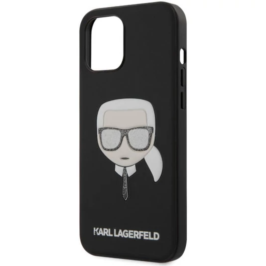 KARL LAGERFELD iPhone 12 Pro Max tok 6,7” (KLHCP12LGLBK) - fekete