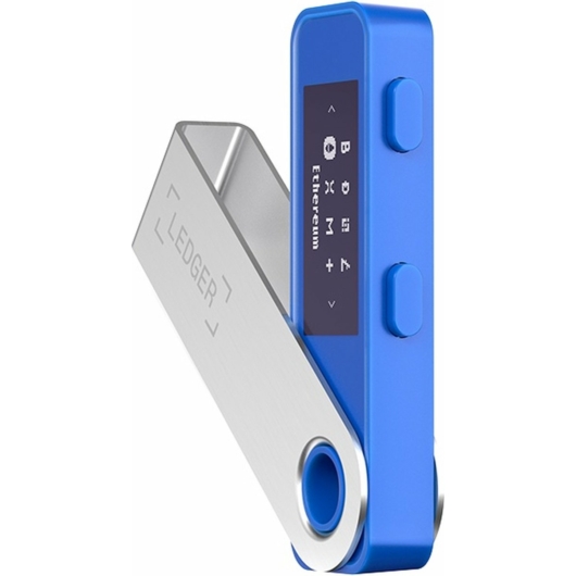 Ledger Nano S Plus BTC Kék szinű kriptovaluta pénztárca