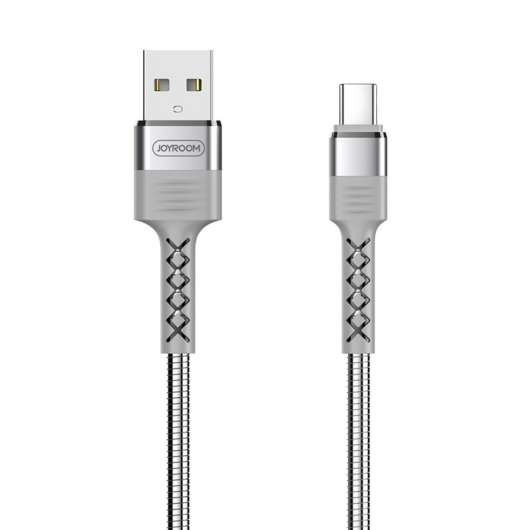 Joyroom S-M363 King Kong USB Type-C 1.2M Adatkábel - Ezüst - Quick Charge/Gyorstöltés