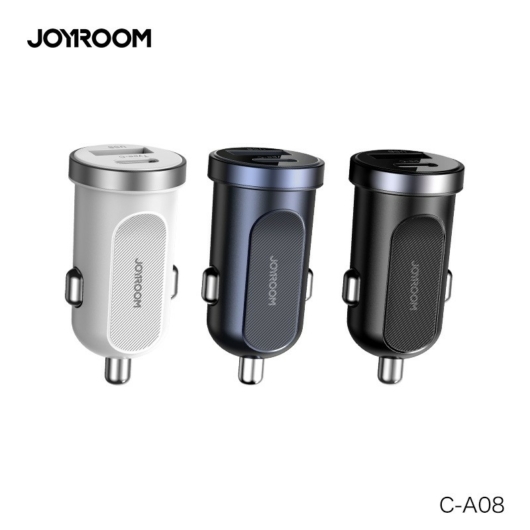 Joyroom C-A08 30W QC 3.0 + PD Autós Töltőfej - Kék - QC 3.0 + PD Gyorstöltés