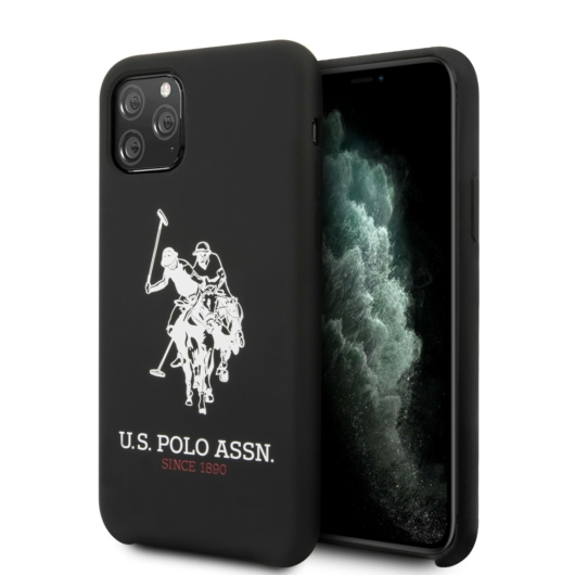 Apple iPhone 11 Pro U.S.Polo USHCN58SLHRBK Liquid Hátlap - Fekete