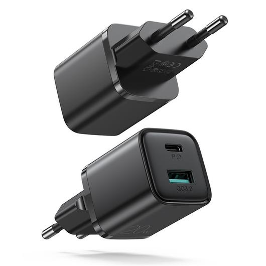20W QC3.0+PD hálózati töltőfej - fekete - Joyroom L-QP207