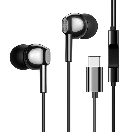 USB Type-C Vezetékes Headset - Joyroom JR-EC02 - Fekete