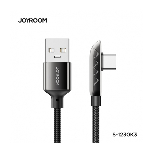 Joyroom S-1230K3 Gaming 3A USB Lightning 1.2M Adatkábel - Fekete - Quick Charge/Gyorstöltés
