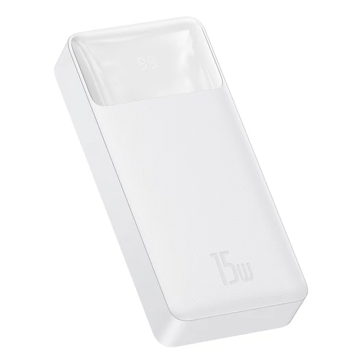 Baseus Power Bank 20000mAh Bipow - 2xUSB + Type C - PD 3.0 QC 3.0 15W (PPDML-J02) Fehér