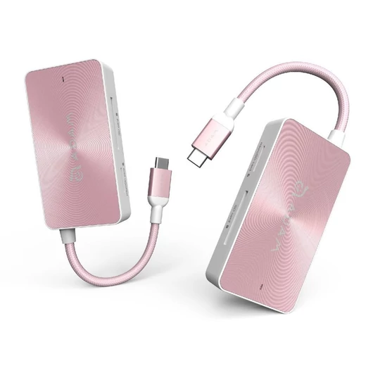 ADAM elements CASA HUB PDC501 5 port USB-C elosztó-kártyaolvasó. rozéarany
