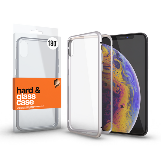Magnetic tok (180°) Átlátszó. Ezüst kerettel Samsung A71 készülékhez
