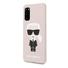 Kép 2/3 - Samsung S20 Ultra KARL LAGERFELD KLHCS69SLFKPI Liquid Silicon Hátlap - Rózsaszín
